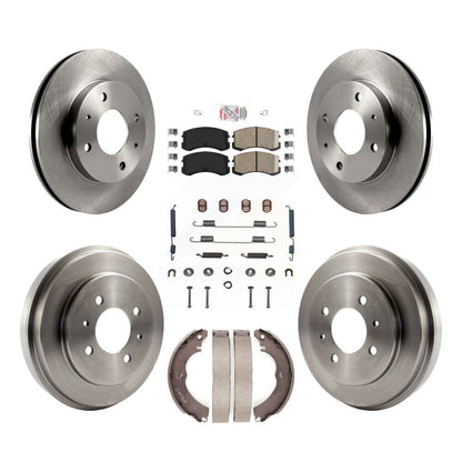 Kit de plaquettes et de tambour en céramique, Rotor de frein à disque avant et arrière (7 pièces) pour Mitsubishi Lance