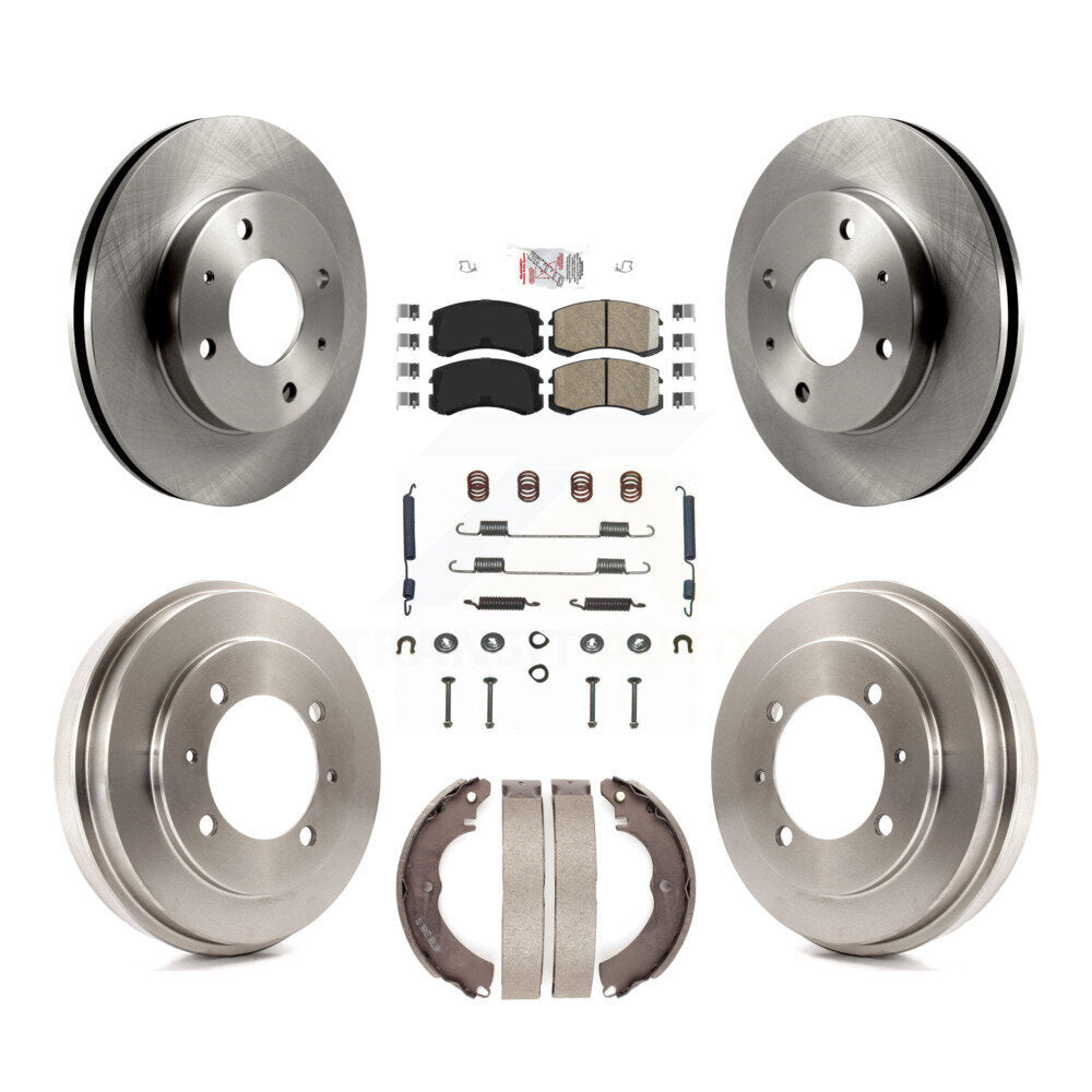Kit de plaquettes et de tambour en céramique, Rotor de frein à disque avant et arrière (7 pièces) pour Mitsubishi Lance