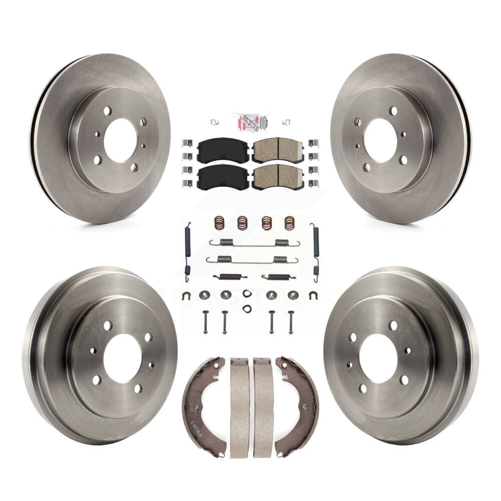 Kit de plaquettes et de tambour en céramique, Rotor de frein à disque avant et arrière (7 pièces) pour Mitsubishi Lance