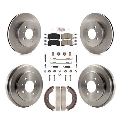 Kit de plaquettes et de tambour en céramique, Rotor de frein à disque avant et arrière (7 pièces) pour Mitsubishi Lance