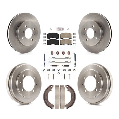 Rotors de frein à disque avant et arrière, Kit de tambour à tampons en céramique (7 pièces) pour Mitsubishi Lancer E