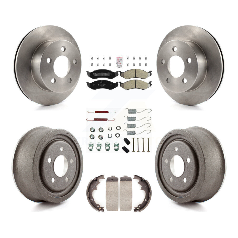 Kit de plaquettes et de tambour semi-métalliques pour Rotor de frein avant et arrière (7 pièces) pour Jeep Wrangler T