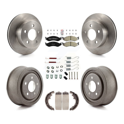 Kit de plaquettes et de tambour semi-métalliques pour Rotor de frein avant et arrière (7 pièces) pour Jeep Wrangler T