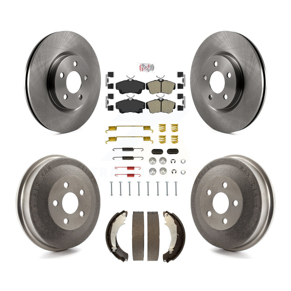 Kit de tambour à plaquettes semi-métalliques pour rotors de frein avant et arrière (7 pièces) pour Chrysler PT Cruise