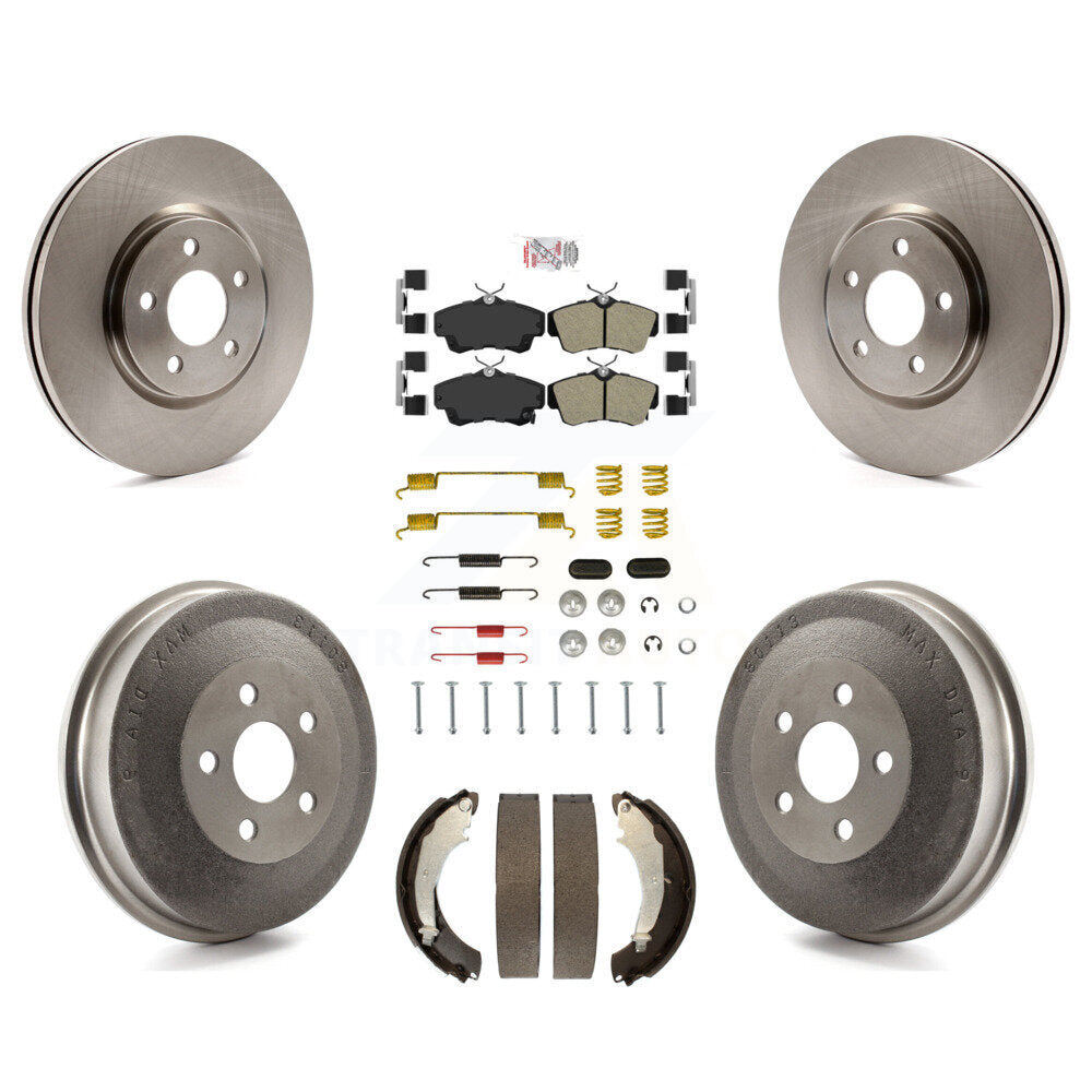 Kit de tambour à plaquettes semi-métalliques pour rotors de frein avant et arrière (7 pièces) pour Chrysler PT Cruise