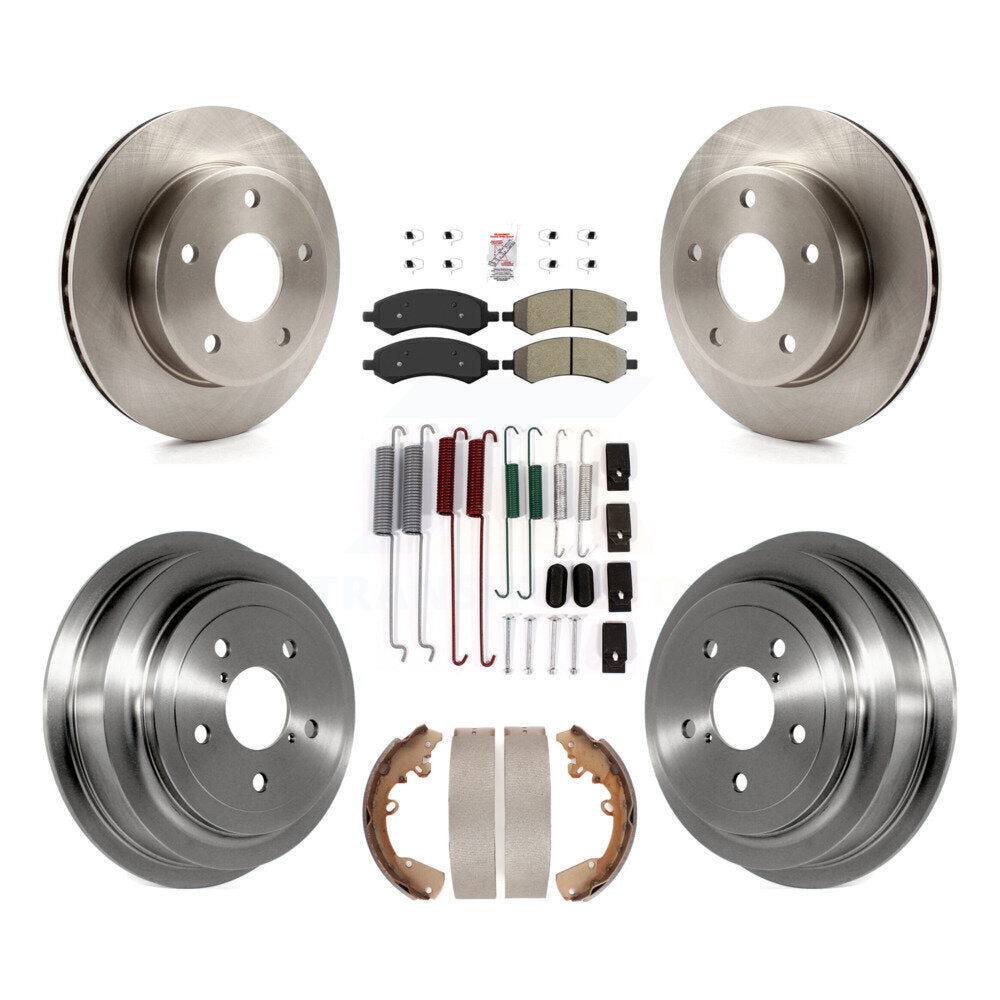 Kit de plaquettes et de tambour semi-métalliques pour Rotor de frein avant et arrière (7 pièces) pour Dakota Dodge Ra