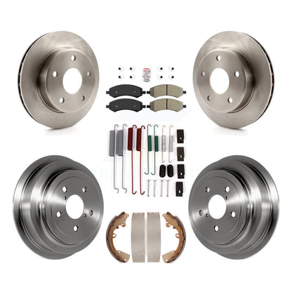 Kit de plaquettes et de tambour semi-métalliques pour Rotor de frein avant et arrière (7 pièces) pour Dakota Dodge Ra