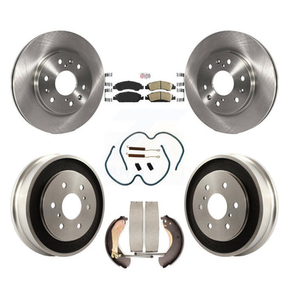 Rotors de frein avant et arrière, Kit de tampons et de tambour en céramique (7 pièces) pour Chevrolet GMC Silverad
