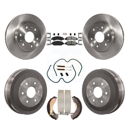 Kit de tambour à plaquettes semi-métalliques pour rotors de frein avant et arrière (7 pièces) pour Chevrolet Silverad