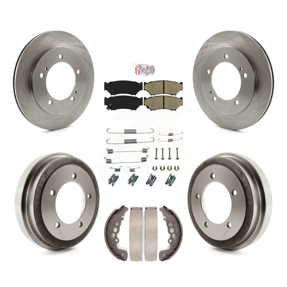 Rotors de frein avant et arrière, Kit de plaquettes et tambours semi-métalliques (7 pièces) pour Chevrolet Tracke