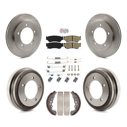 Rotors de frein avant et arrière, Kit de plaquettes et tambours semi-métalliques (7 pièces) pour Chevrolet Tracke