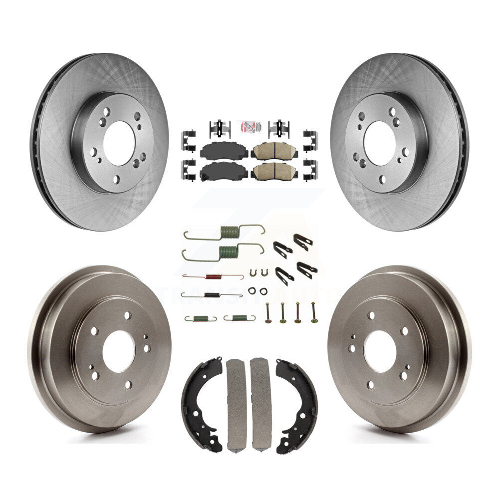 Kit de tambour à plaquettes en céramique pour Rotors de frein à disque avant et arrière (7 pièces) pour Honda CR-1997-2001