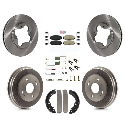 Rotors de frein à disque avant et arrière, plaquettes en céramique et Kit de tambour (7 pièces) pour Honda Accord