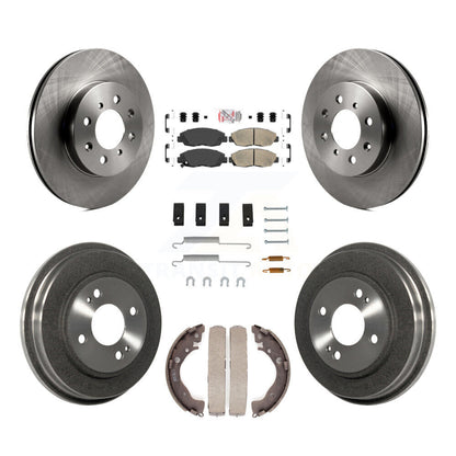 Rotors de frein à disque avant et arrière, plaquettes en céramique et Kit de tambour (7 pièces) pour Honda Insight