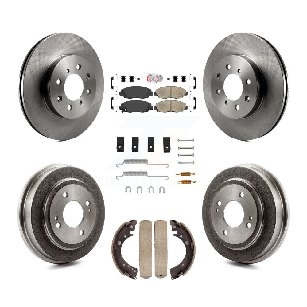 Rotors de frein à disque avant et arrière, Kit de tambour à tampons en céramique (7 pièces) pour Honda Civic Acura E