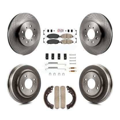 Rotors de frein à disque avant et arrière, Kit de tambour à tampons en céramique (7 pièces) pour Honda Civic Acura E