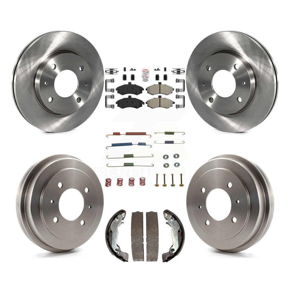 Kit de tambour à plaquettes semi-métalliques, Rotor de frein à disque avant et arrière (7 pièces) pour Hyundai Elantr