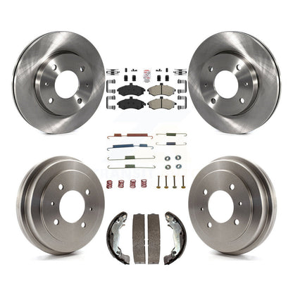 Kit de tambour à plaquettes semi-métalliques, Rotor de frein à disque avant et arrière (7 pièces) pour Hyundai Elantr