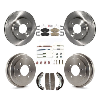 Rotors de frein à disque avant et arrière, plaquettes en céramique et Kit de tambour (7 pièces) pour Hyundai Elantr
