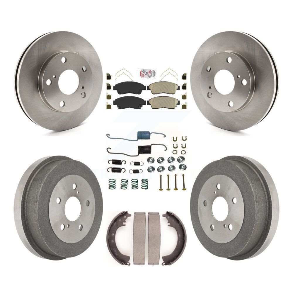 Kit de plaquettes et de tambour en céramique, Rotor de frein à disque avant et arrière (7 pièces) pour Toyota Camry 2.2