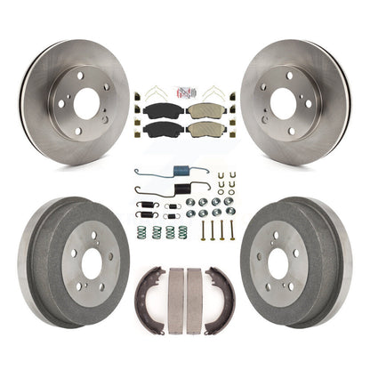 Kit de plaquettes et de tambour en céramique, Rotor de frein à disque avant et arrière (7 pièces) pour Toyota Camry 2.2