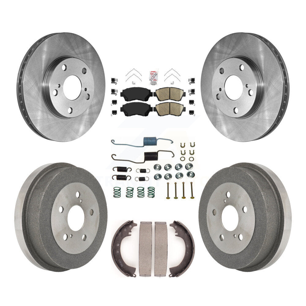 Rotors de frein à disque avant et arrière, plaquettes en céramique et Kit de tambour (7 pièces) pour Toyota Camry