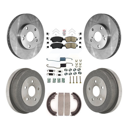 Rotors de frein à disque avant et arrière, plaquettes en céramique et Kit de tambour (7 pièces) pour Toyota Camry