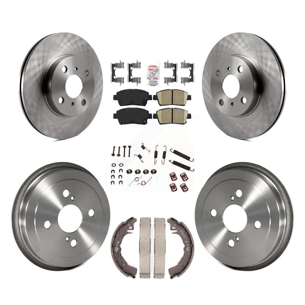 Kit de tambour à plaquettes en céramique, Rotor de frein à disque avant et arrière (7 pièces) pour Toyota Ech 2001 – 2005