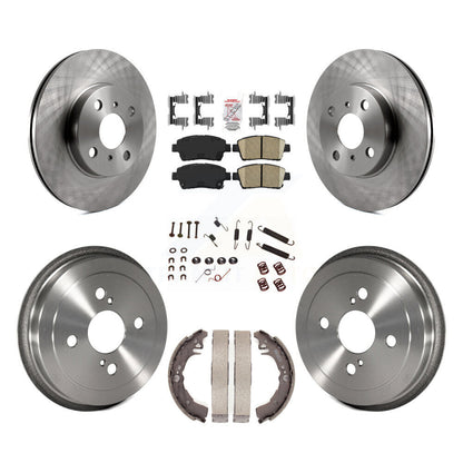 Kit de tambour à plaquettes en céramique, Rotor de frein à disque avant et arrière (7 pièces) pour Toyota Ech 2001 – 2005