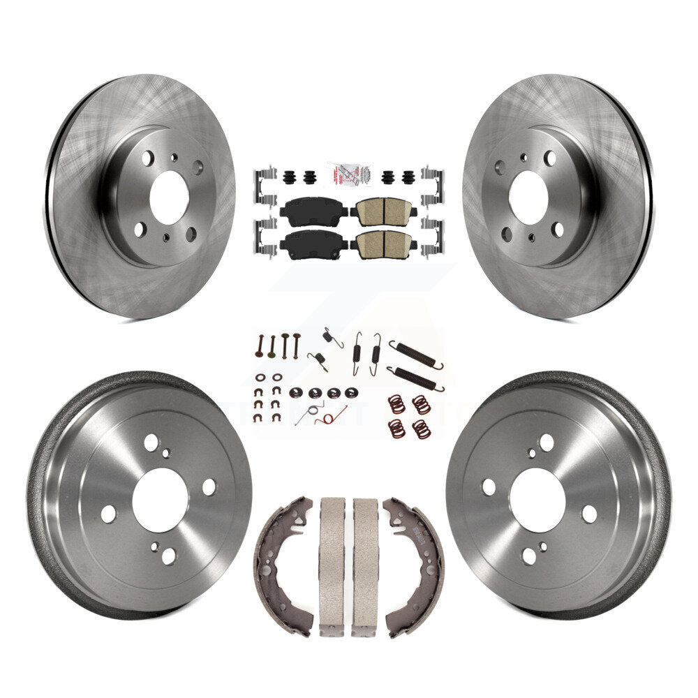Kit de tambour à plaquettes en céramique, Rotor de frein à disque avant et arrière (7 pièces) pour Toyota Ech 2001 – 2005