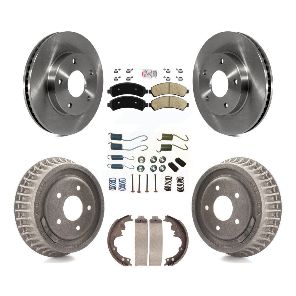 Rotors de frein à disque avant et arrière, plaquettes en céramique et Kit de tambour (7 pièces) pour Chevrolet S10