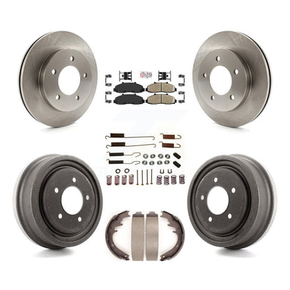 Rotors de frein à disque avant et arrière, plaquettes en céramique et Kit de tambour (7 pièces) pour Ford F-150 4WD