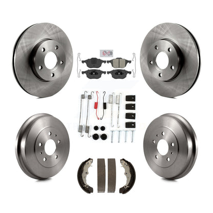 Kit de tambour à plaquettes semi-métalliques pour Rotor de frein avant et arrière (7 pièces) pour Ford Focus FMSI = 100