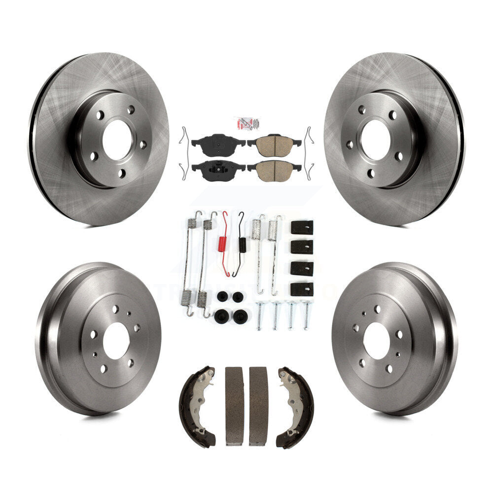 Rotors de frein à disque avant et arrière, Kit de tambour à tampons en céramique (7 pièces) pour Ford Focus FMSI = 100