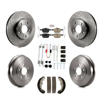 Rotors de frein à disque avant et arrière, Kit de tambour à tampons en céramique (7 pièces) pour Ford Focus FMSI = 100