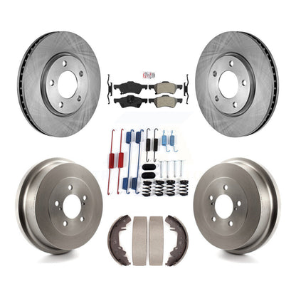 Rotors de frein avant et arrière, Kit de tambour à plaquettes semi-métalliques (7 pièces) pour Dodge Caravan Gran