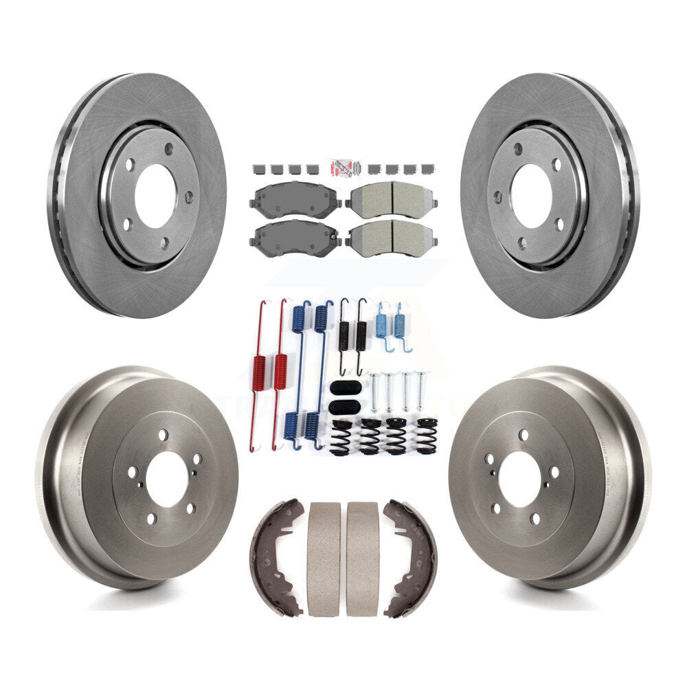 Rotors de frein avant et arrière, Kit de tambour à plaquettes semi-métalliques (7 pièces) pour Dodge Caravan Gran