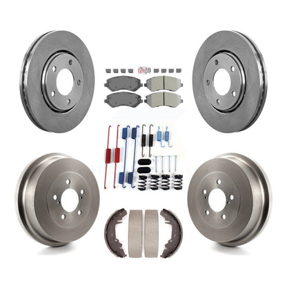 Rotors de frein avant et arrière, Kit de tambour à plaquettes semi-métalliques (7 pièces) pour Dodge Caravan Gran
