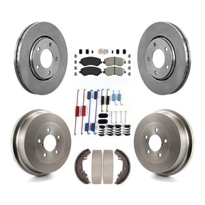 Rotors de frein avant et arrière, Kit de tambour à plaquettes semi-métalliques (7 pièces) pour Dodge Caravan Gran