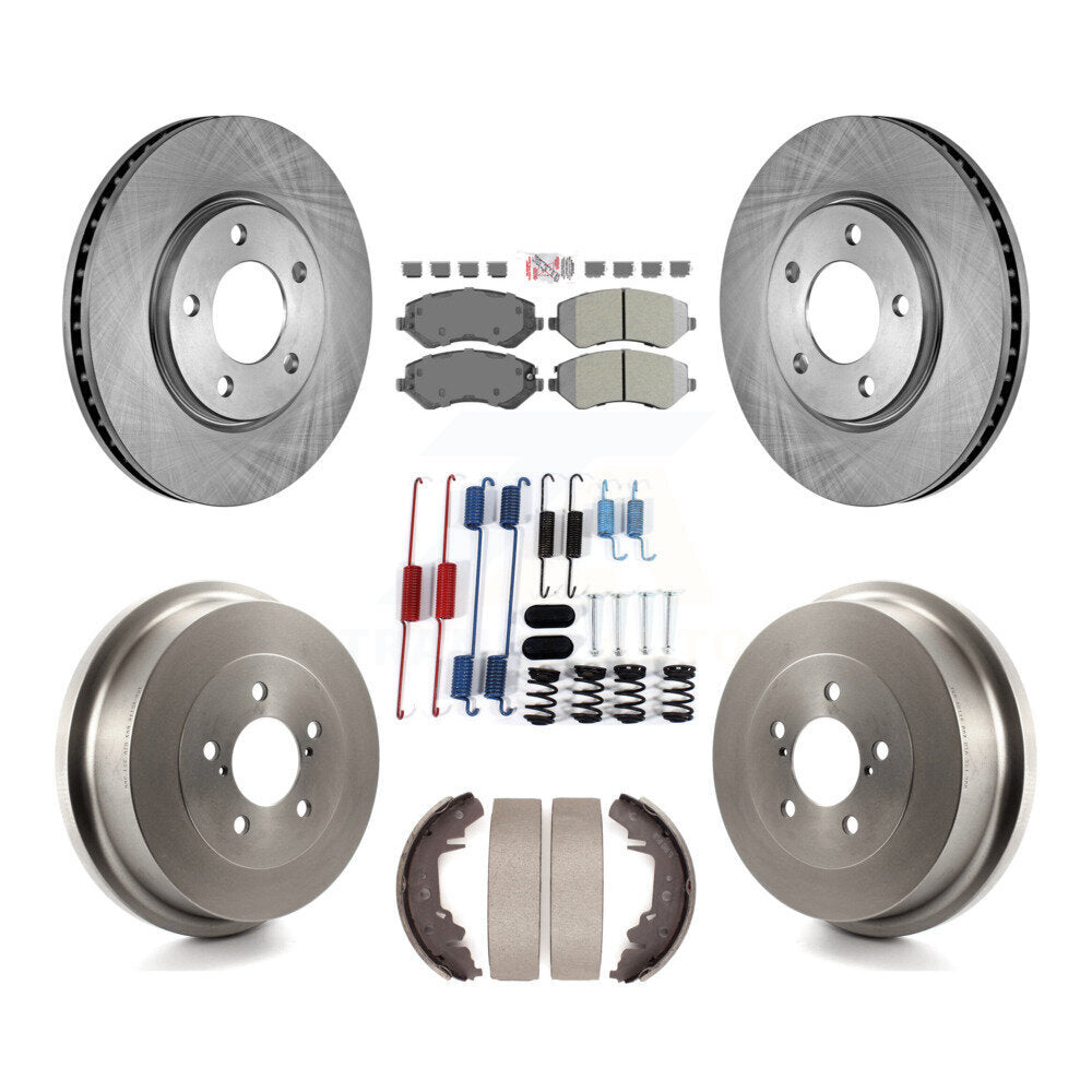 Rotors de frein avant et arrière, Kit de tambour à plaquettes semi-métalliques (7 pièces) pour Dodge Grand Carava