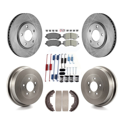 Rotors de frein avant et arrière, Kit de tambour à plaquettes semi-métalliques (7 pièces) pour Dodge Grand Carava