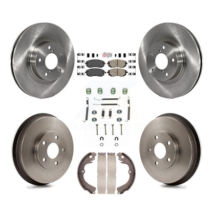 Rotors de frein à disque avant et arrière, plaquettes en céramique et Kit de tambour (7 pièces) pour Subaru Impreza