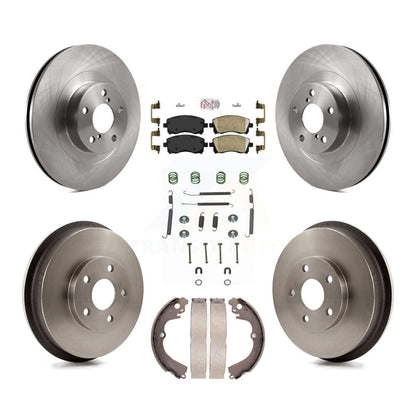 Rotors de frein à disque avant et arrière, Kit de tampons et de tambour en céramique (7 pièces) pour Subaru Impreza WR