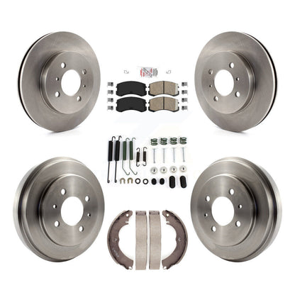Kit de plaquettes et de tambour en céramique, Rotor de frein à disque avant et arrière (7 pièces) pour Mitsubishi Lance