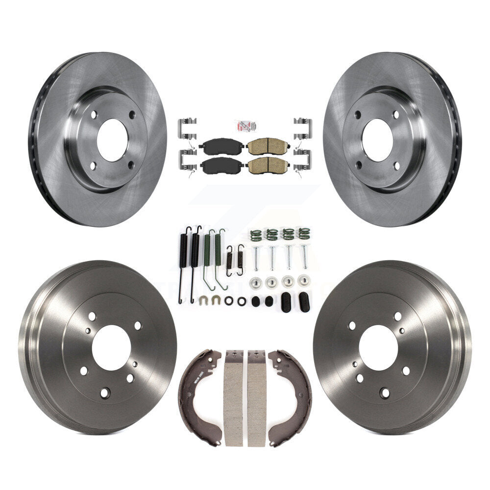 Rotors de frein à disque avant et arrière, tampons en céramique et Kit de tambour (7 pièces) pour Nissan Sentra Cub