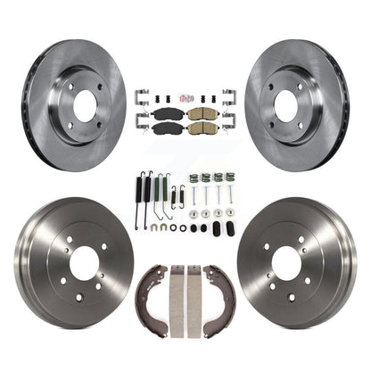 Rotors de frein à disque avant et arrière, tampons en céramique et Kit de tambour (7 pièces) pour Nissan Sentra Cub