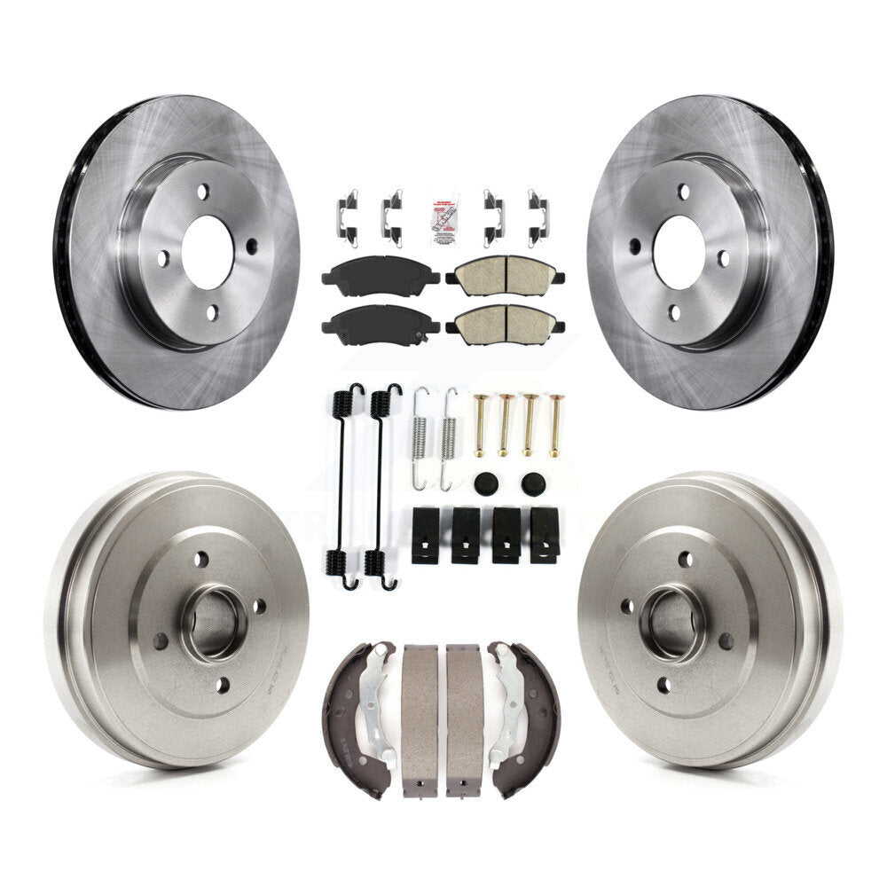 Kit de plaquettes et de tambours en céramique pour Rotors de frein avant et arrière (7 pièces) pour Nissan Micra Versa non