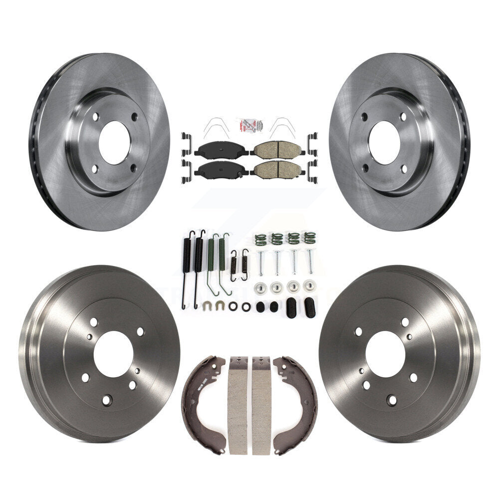 Kit de plaquettes et de tambour en céramique pour Rotor de frein avant et arrière (7 pièces) pour Nissan Versa 4 roues AB
