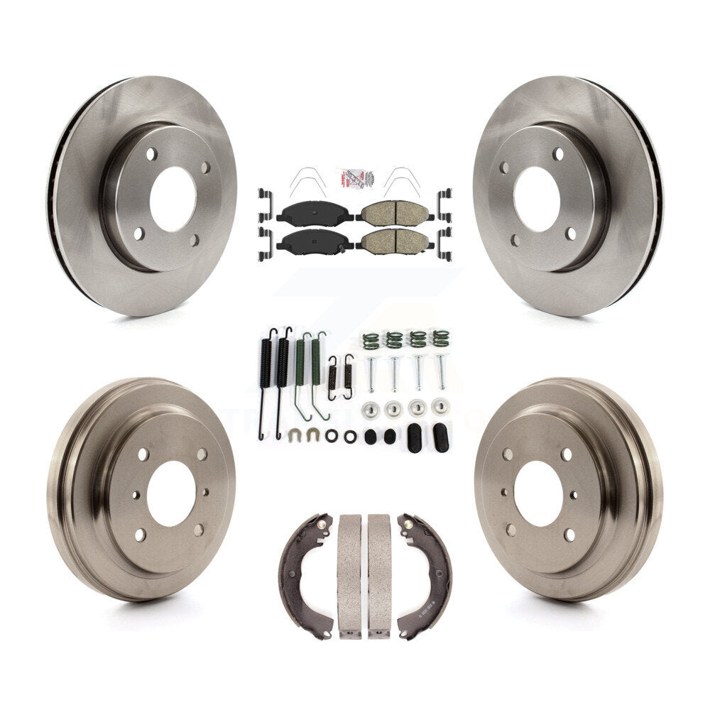 Kit de plaquettes et de tambours en céramique pour rotors de frein avant et arrière (7 pièces) pour Nissan Versa 1.6 09-11