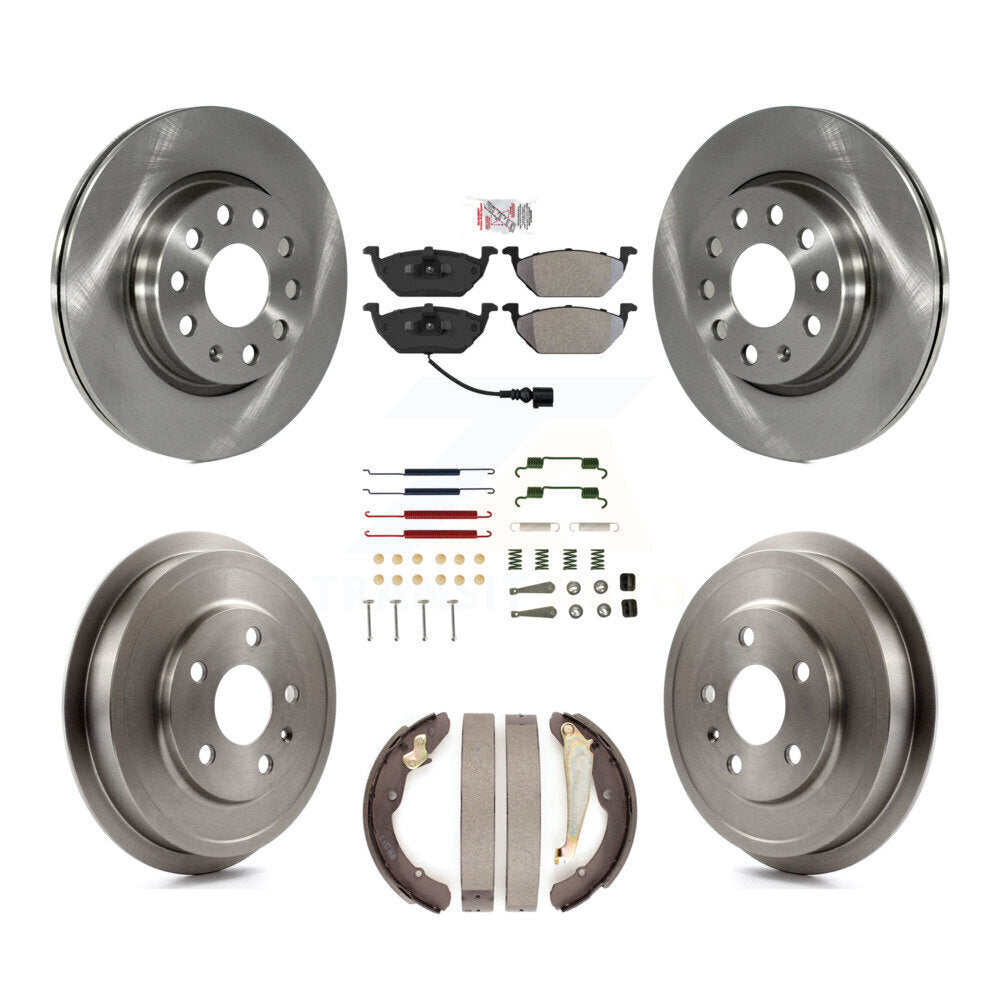 Kit de plaquettes et de tambour semi-métalliques pour Rotor de frein avant et arrière (7 pièces) pour Volkswagen Jett